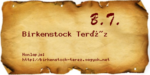 Birkenstock Teréz névjegykártya